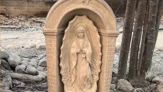 Statue of the Virgin Mary - Survives the Los Angeles Fire